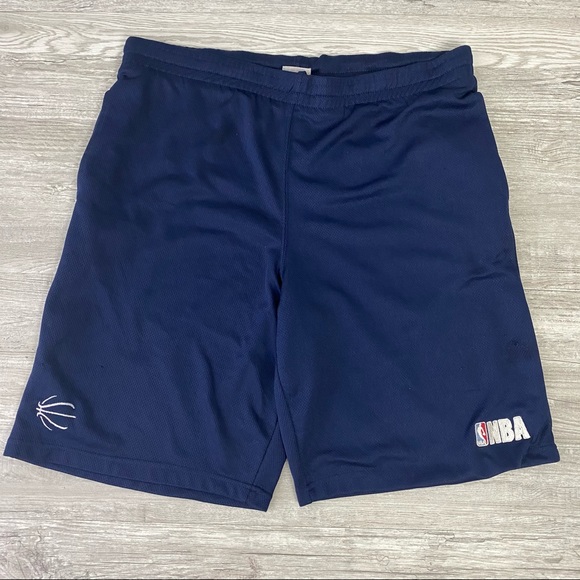 NBA Shorts Vtg Nba Elevation Blue Logo Basketball Shorts Poshmark